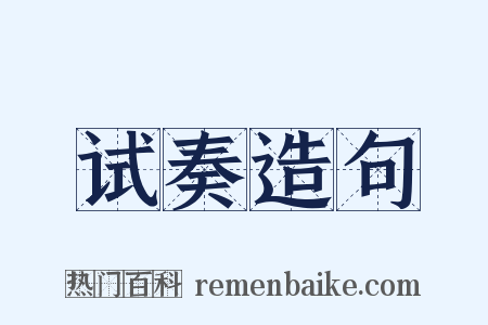 试奏造句是什么意思的图片